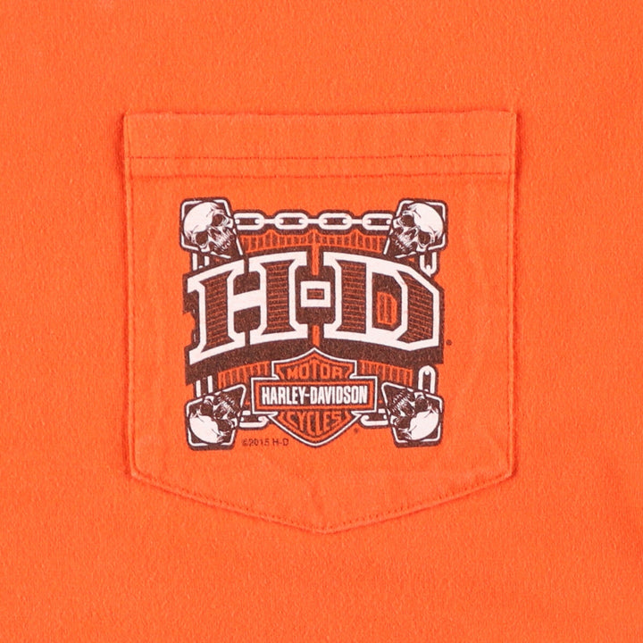 Harley-Davidson Back Print Motorcycle Bike T-Shirt Men's L size / eaa449622