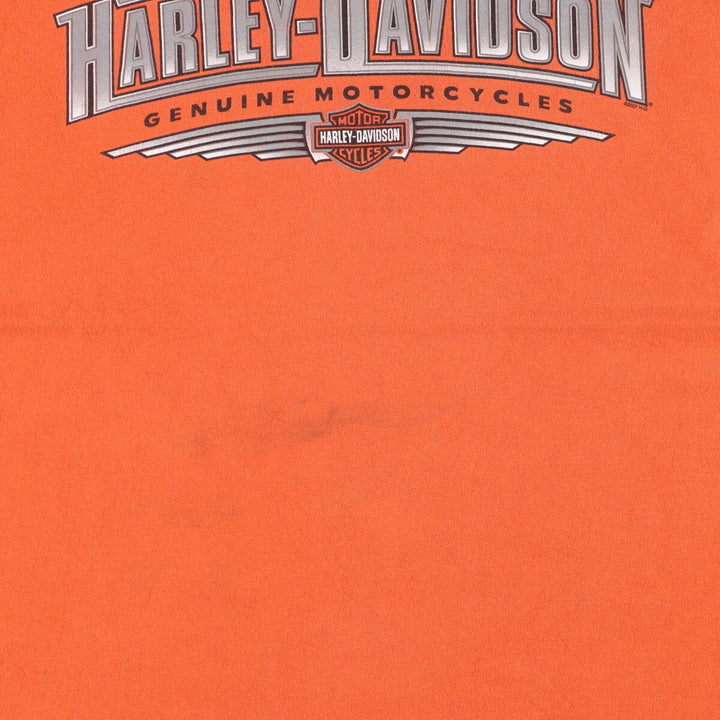 00'S Harley-Davidson cow print motorcycle bike T-shirt made in USA men's size L /eaa449624