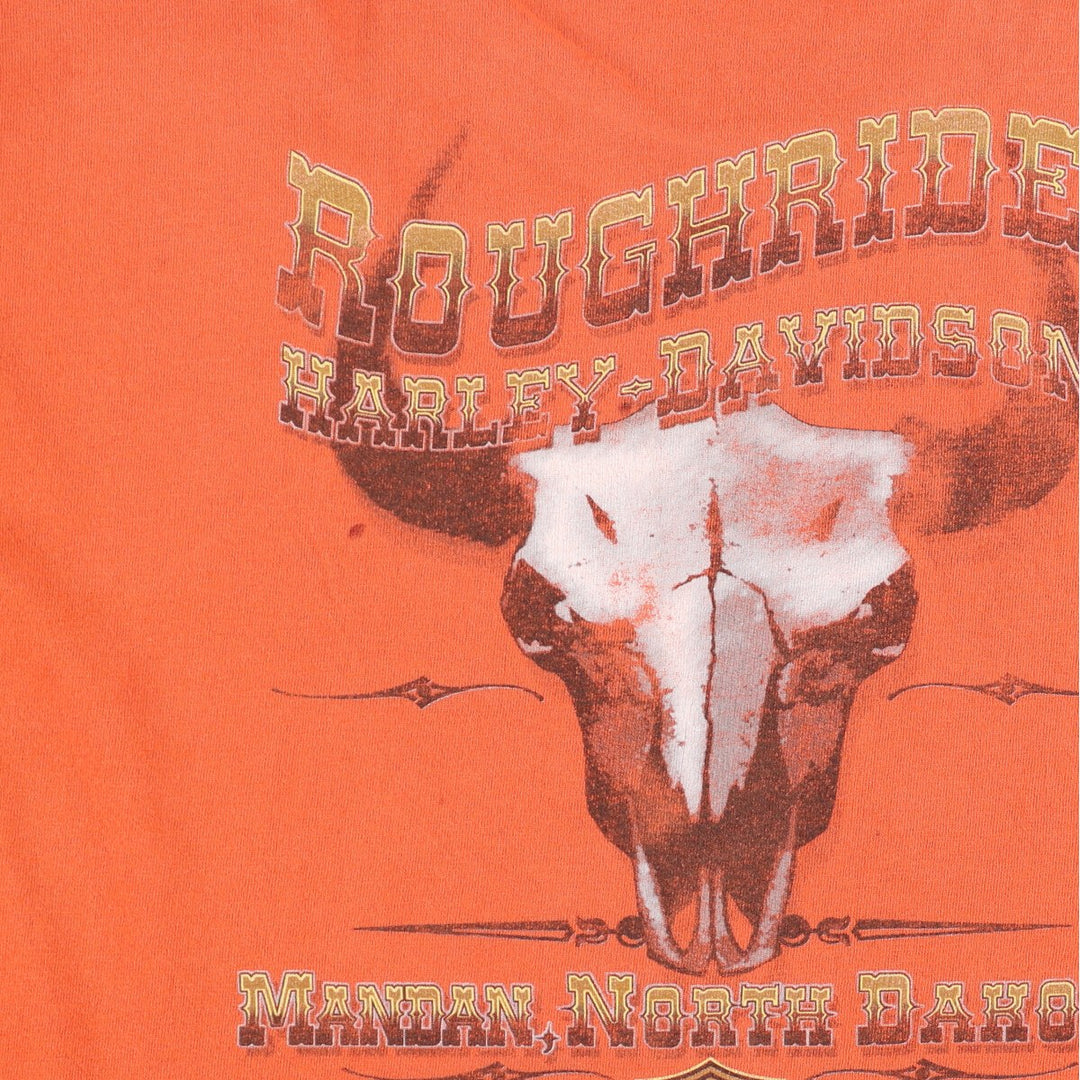 00'S Harley-Davidson cow print motorcycle bike T-shirt made in USA men's size L /eaa449624