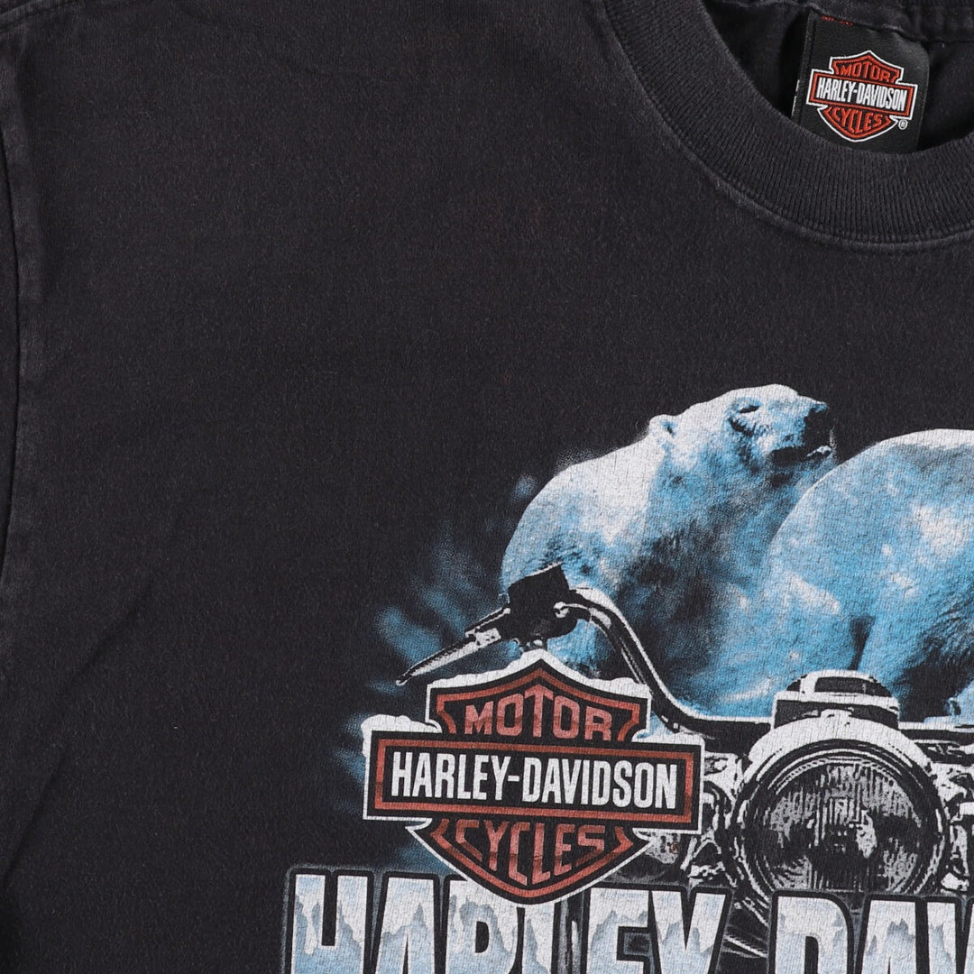 00'S Harley-Davidson Bear Print Motorcycle Bike T-Shirt Made in USA Men's XL /eaa449631