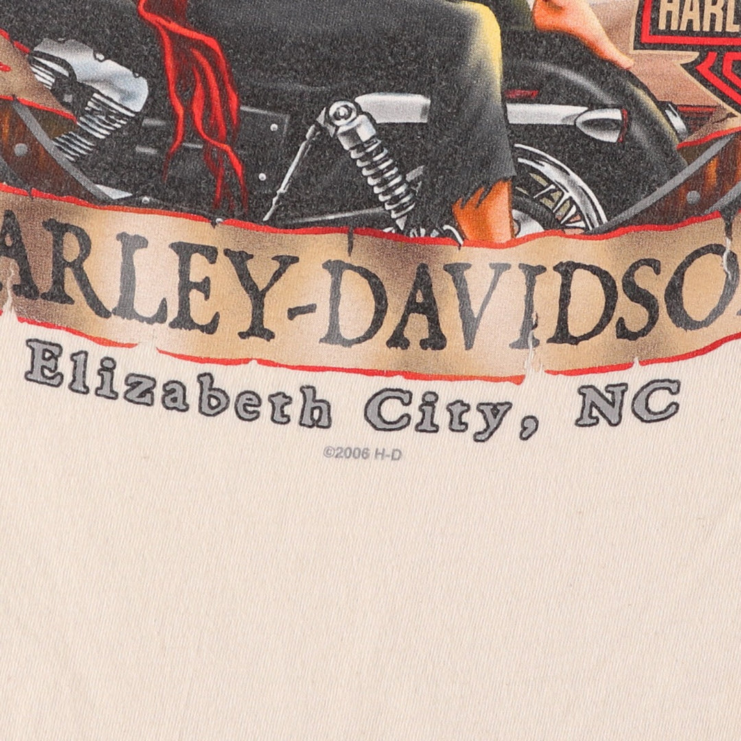 00'S Harley-Davidson Eagle Pattern Motorcycle Bike T-Shirt Made in USA Men's M Size Vintage / eaa449635