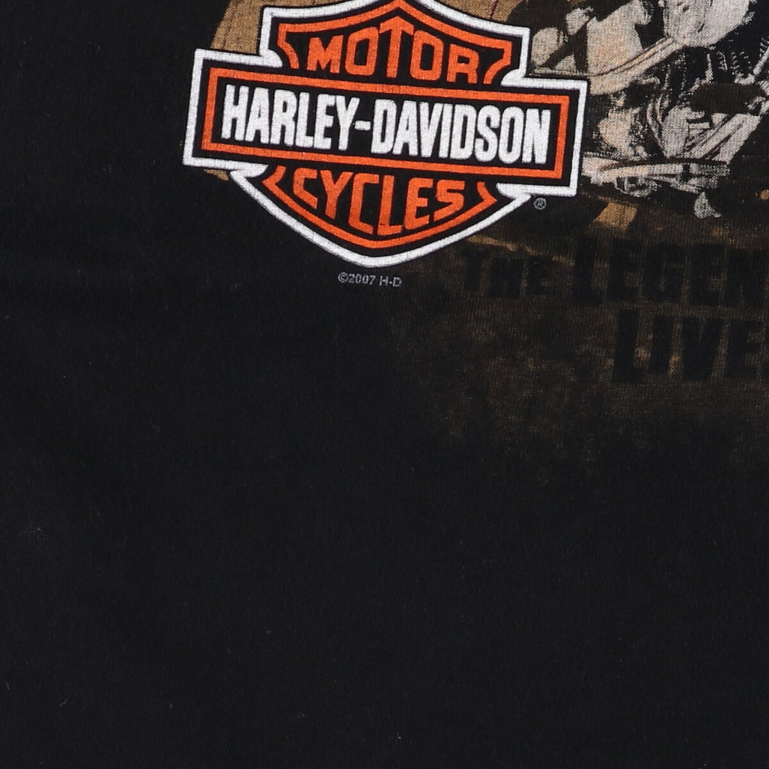 00'S Big Size Harley-Davidson Cut-off Motorcycle Bike T-Shirt Made in USA /eaa449668