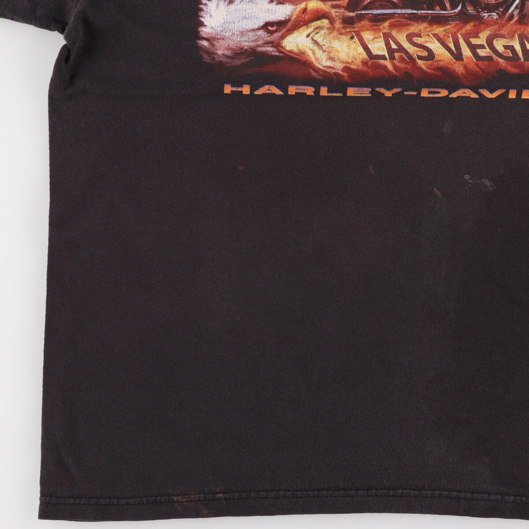 00'S Harley-Davidson Eagle Pattern Motorcycle Bike T-shirt Men's XL size /eaa449670