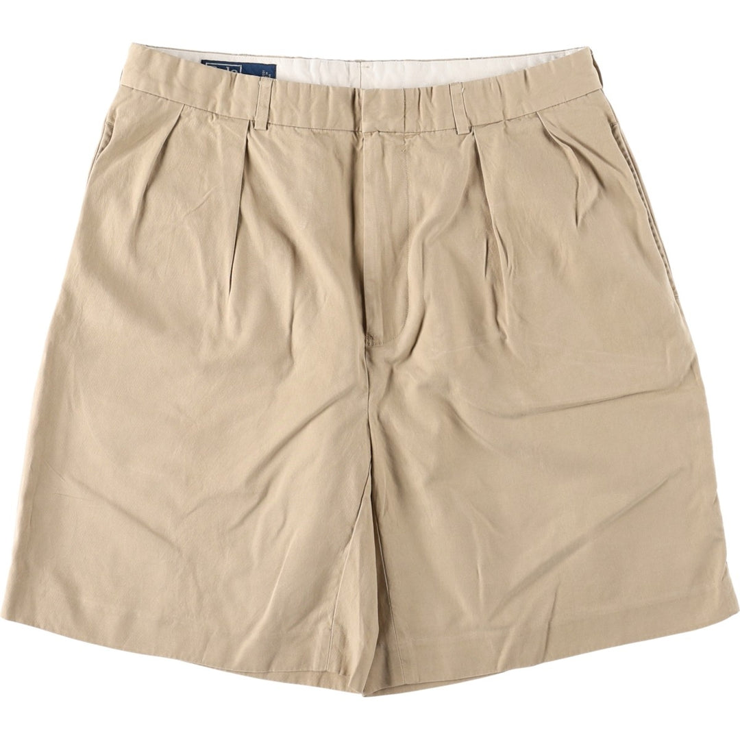 Ralph Lauren POLO by Ralph Lauren Two-pleat Chino Shorts Shorts Men's W32 equivalent silk Beige type Vintage Second Hand