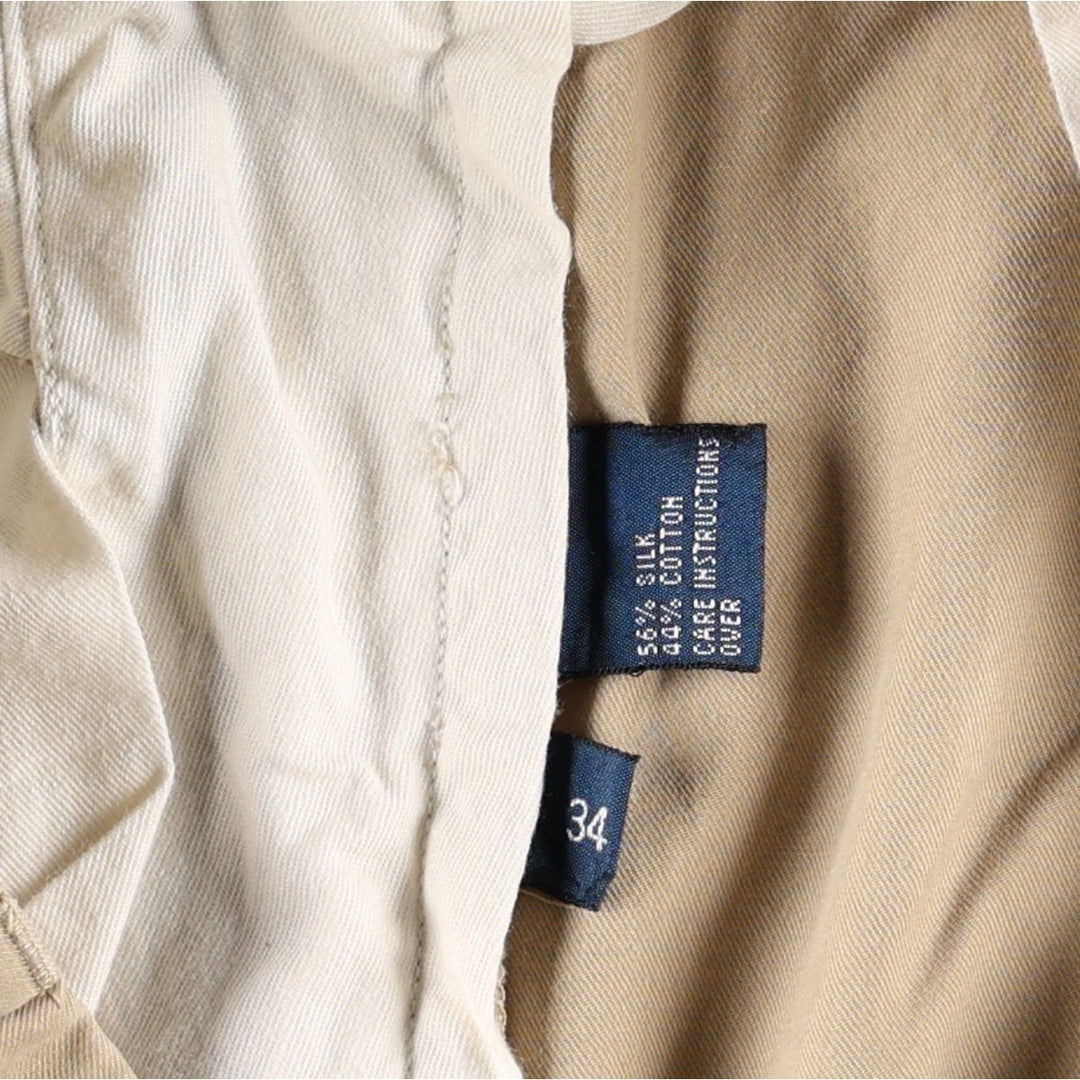 Ralph Lauren POLO by Ralph Lauren Two-pleat Chino Shorts Shorts Men's W32 equivalent silk Beige type Vintage Second Hand