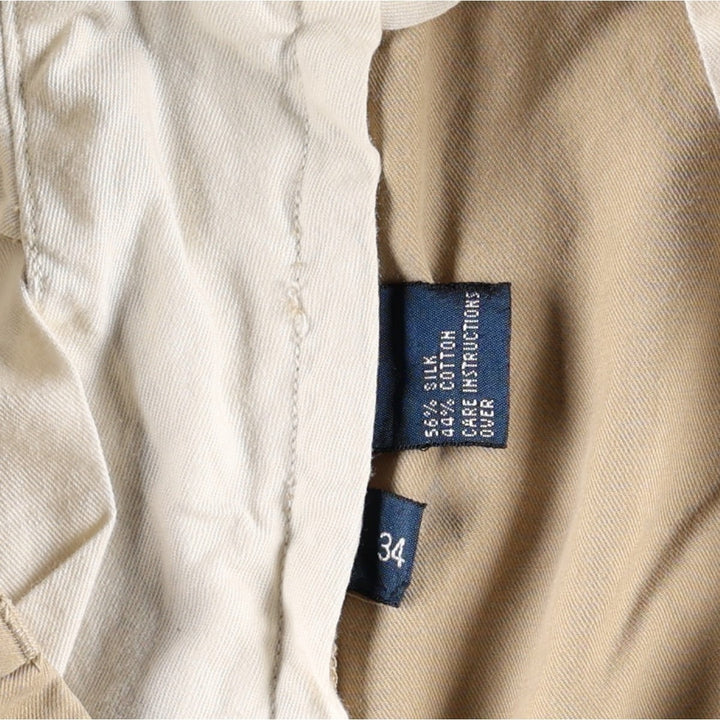 Ralph Lauren POLO by Ralph Lauren Two-pleat Chino Shorts Shorts Men's W32 equivalent silk Beige type Vintage Second Hand