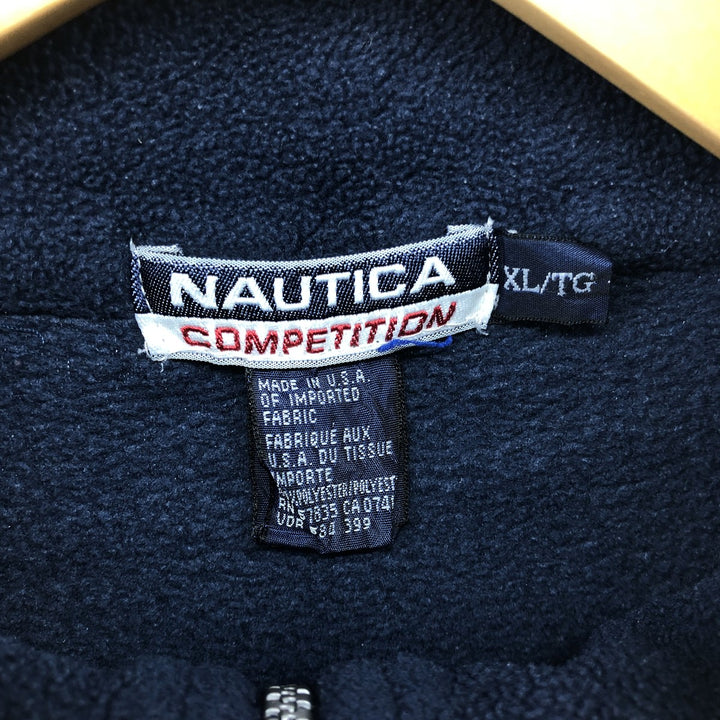 90s~00'S Nautica Competition Half Zip Fleece Pullover Made in USA Men's XL /eaa449694