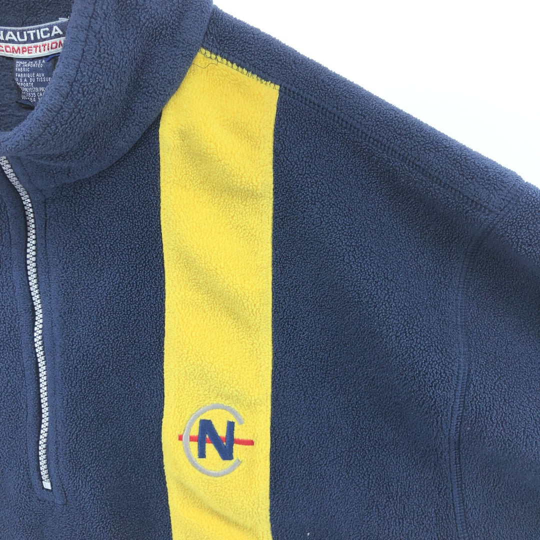 90s~00'S Nautica Competition Half Zip Fleece Pullover Made in USA Men's XL /eaa449694