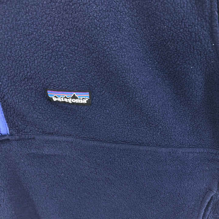 90'S Patagonia Synchilla 25735FA99 Half-Zip Fleece Pullover, Men's Size L, Vintage polyester navy blue type Vintage Second Hand