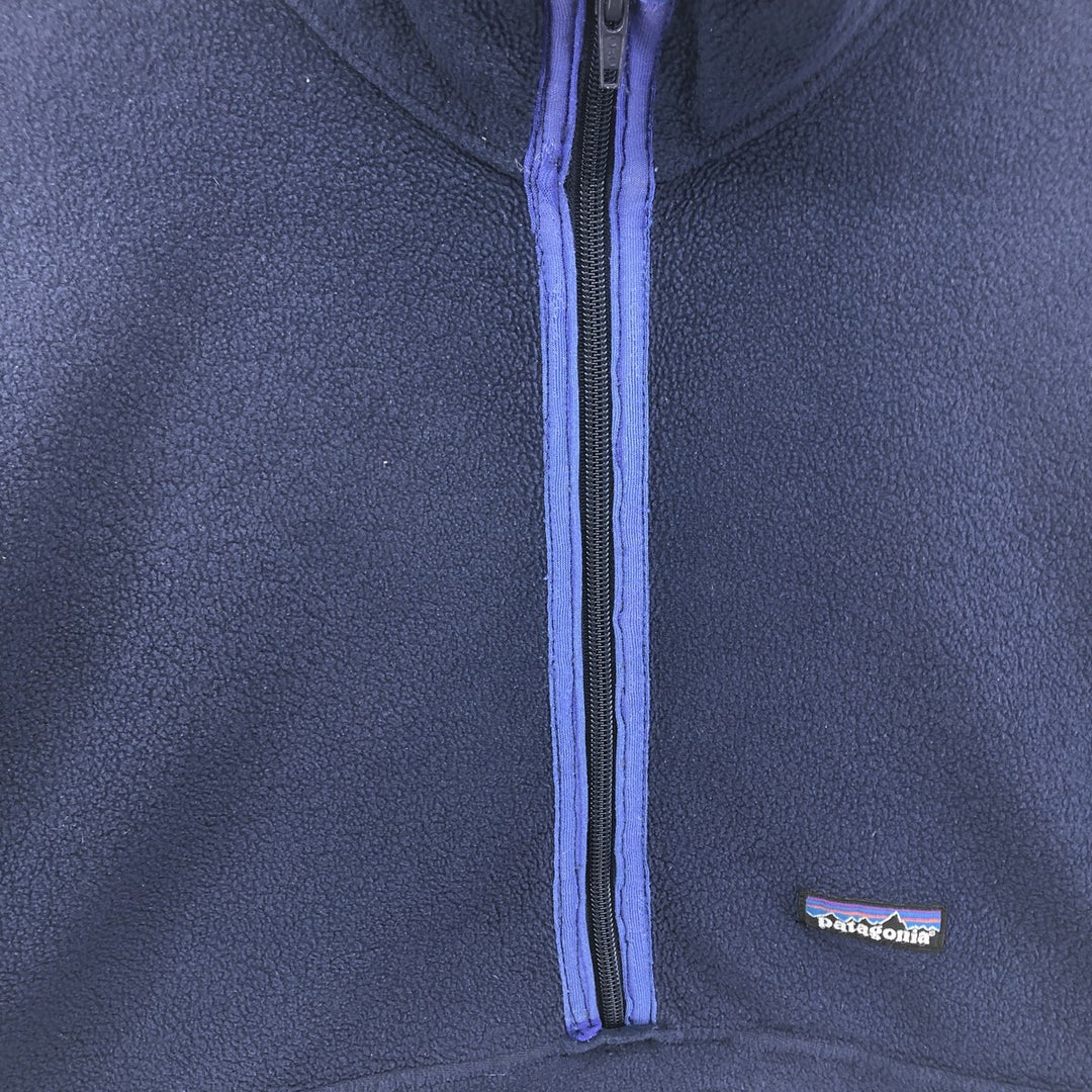 90'S Patagonia Synchilla 25735FA99 Half-Zip Fleece Pullover, Men's Size L, Vintage polyester navy blue type Vintage Second Hand