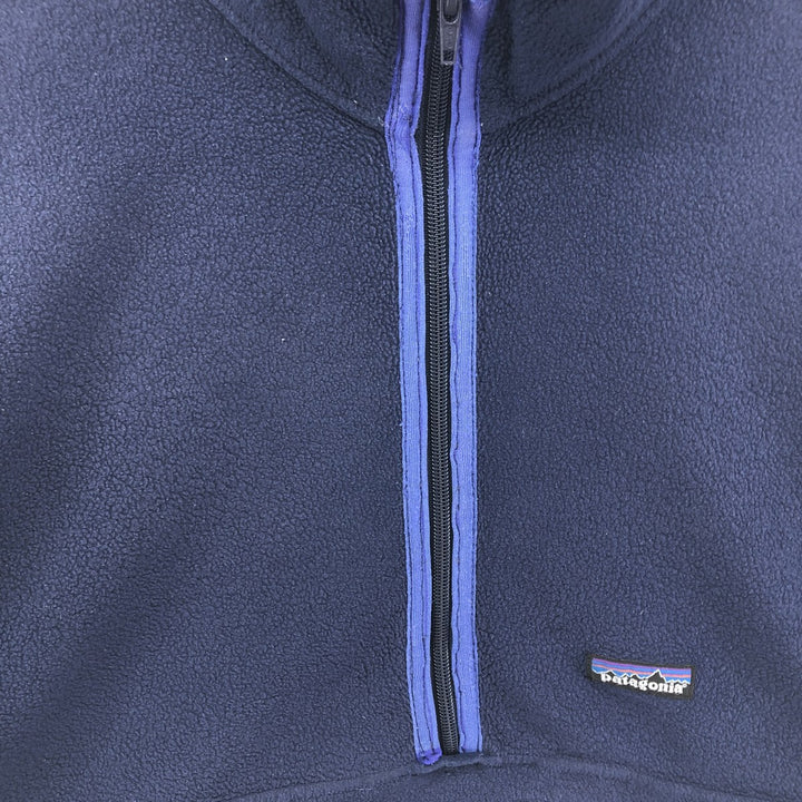 90'S Patagonia Synchilla 25735FA99 Half-Zip Fleece Pullover, Men's Size L, Vintage polyester navy blue type Vintage Second Hand