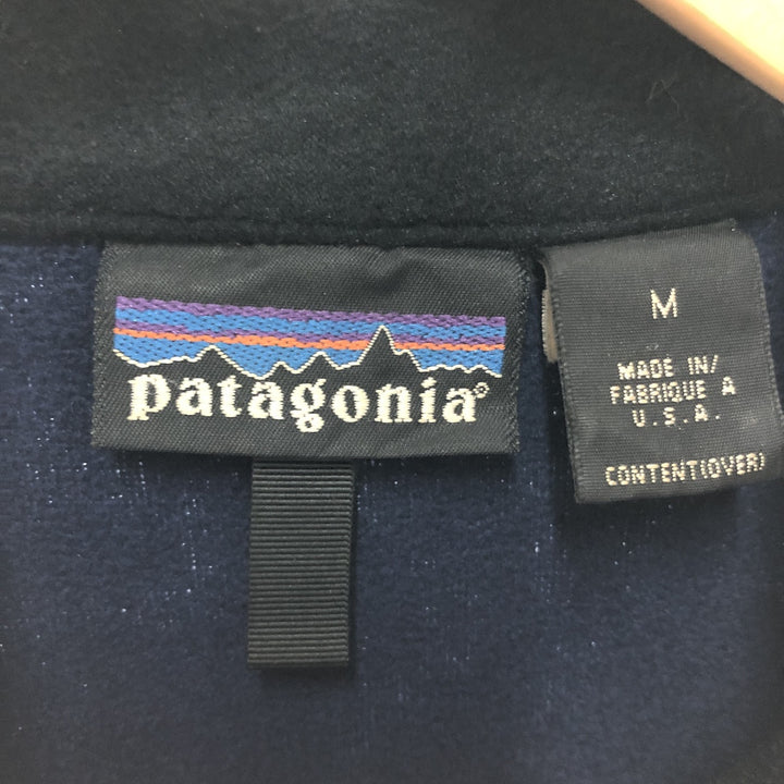 00'S Patagonia Windproof Jacket 25322FA00 Fleece Jacket Made in USA Men's M Size polyester navy blue type Vintage Second Hand