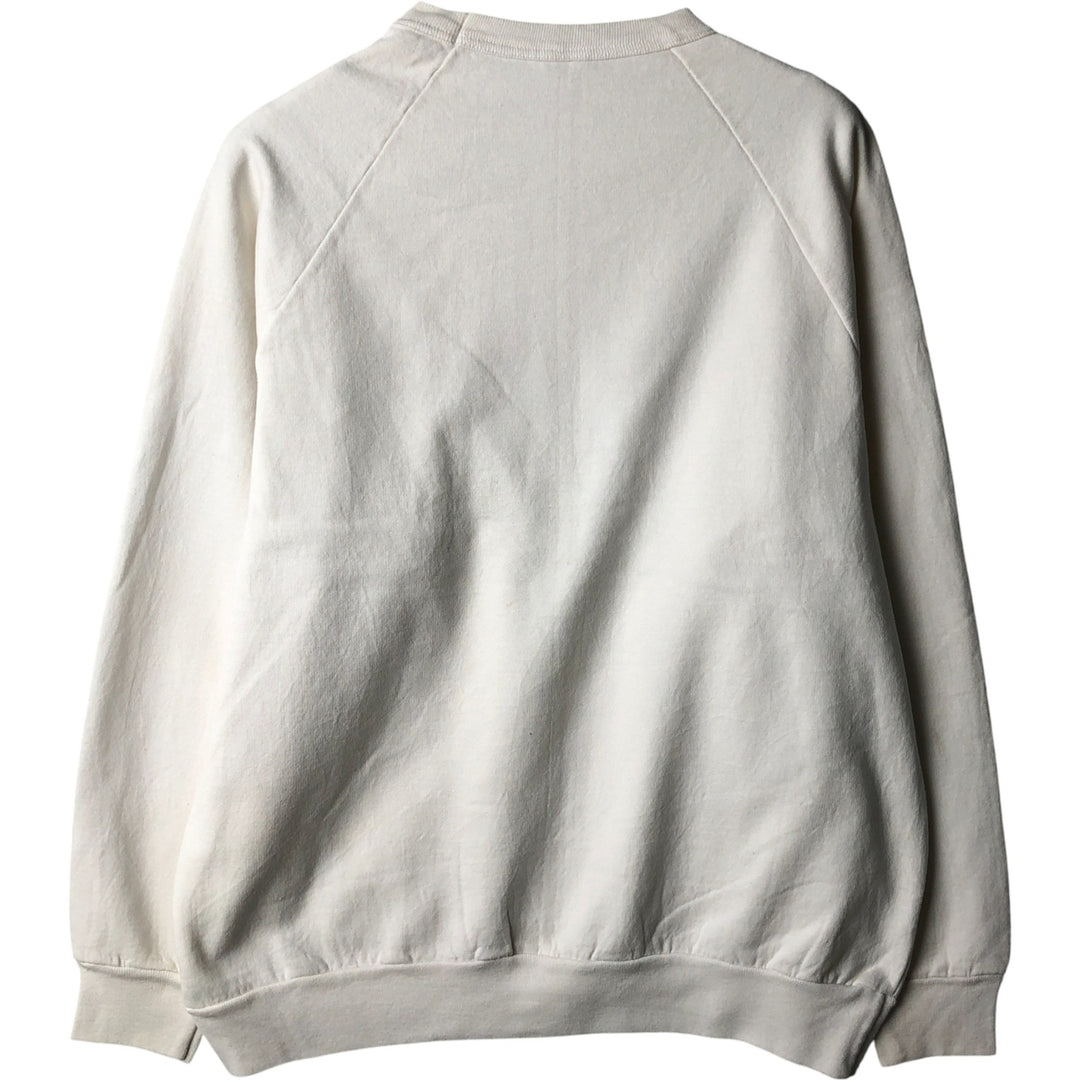 FABEC Printed Sweatshirt, Made in Canada, Men's Size L polyester white type Vintage Second Hand
