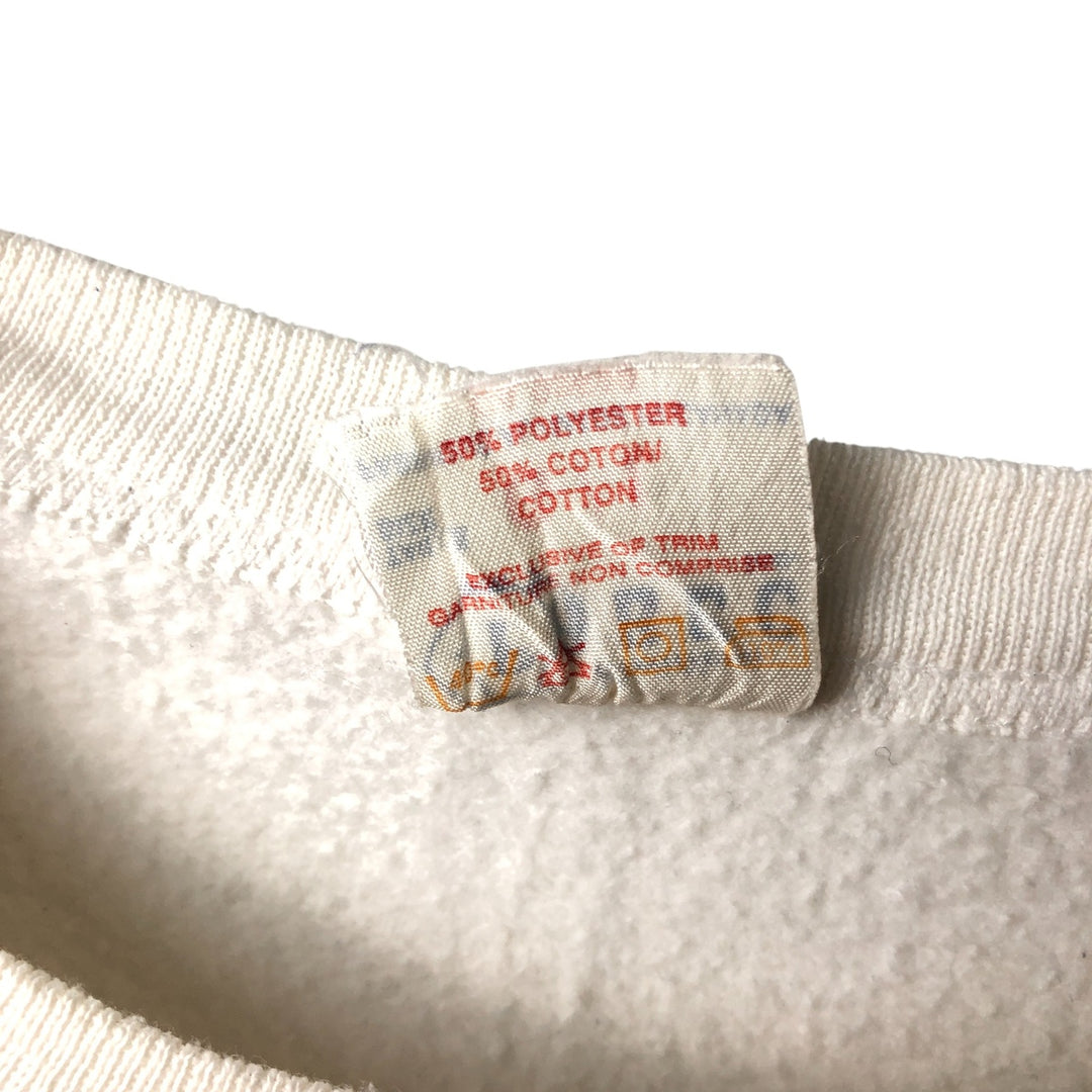 FABEC Printed Sweatshirt, Made in Canada, Men's Size L polyester white type Vintage Second Hand