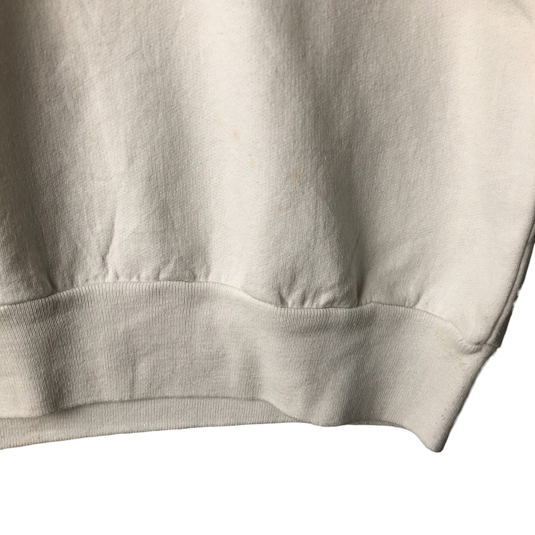 FABEC Printed Sweatshirt, Made in Canada, Men's Size L polyester white type Vintage Second Hand