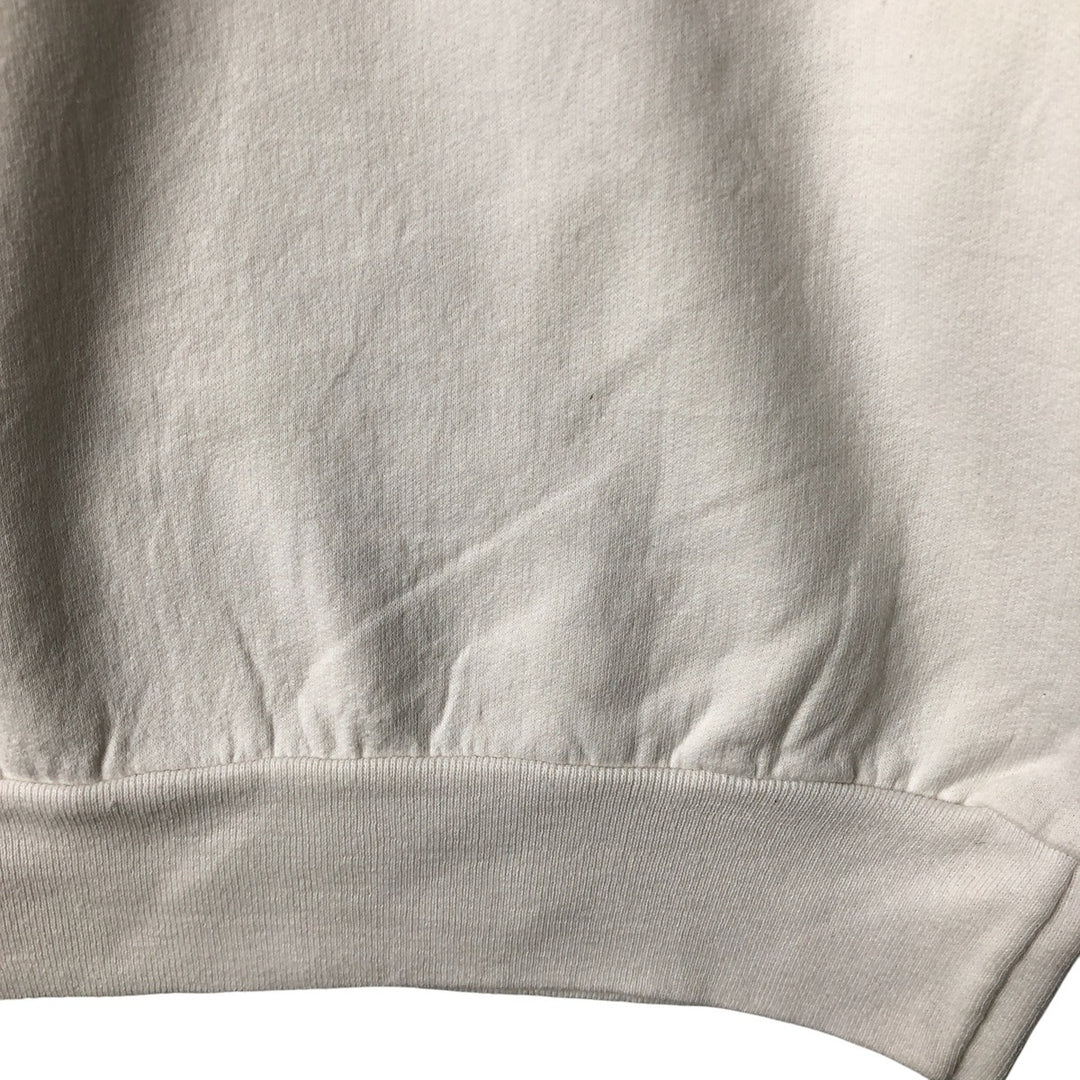 FABEC Printed Sweatshirt, Made in Canada, Men's Size L polyester white type Vintage Second Hand