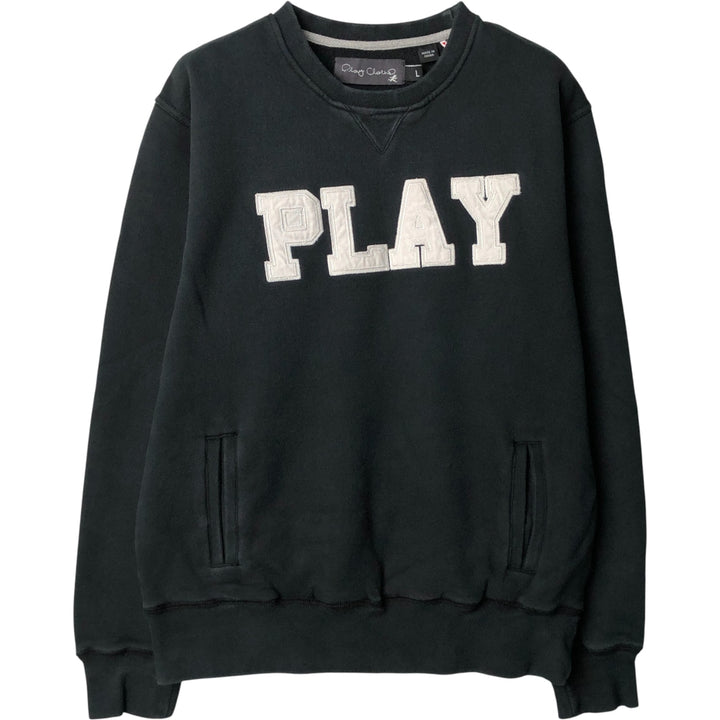 Vintage Play Cloths Men's Large Sweatshirt cotton black type Vintage Second Hand