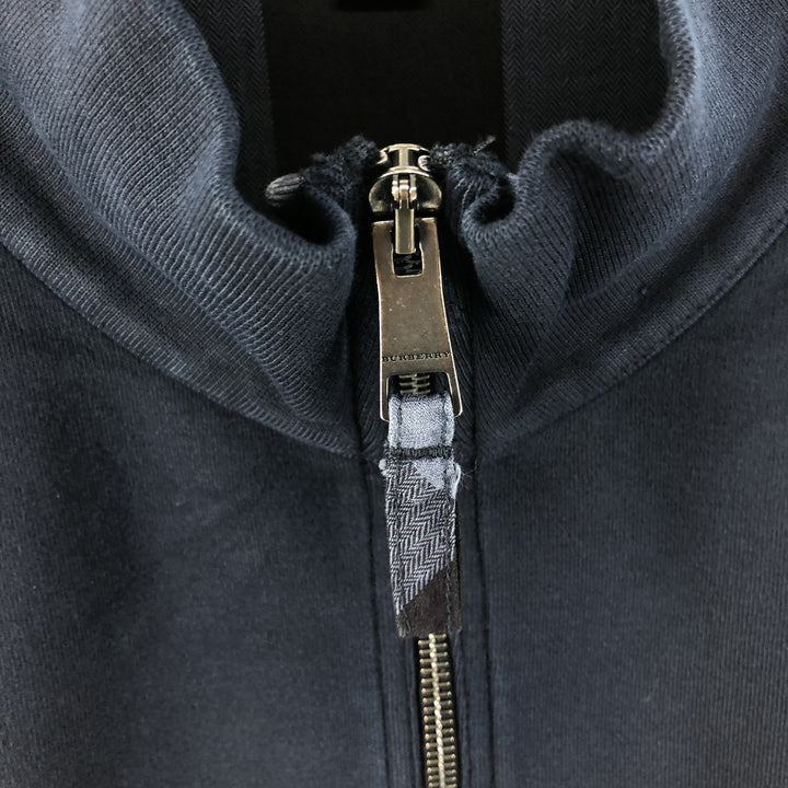 Big size Burberry's BRIT half-zip sweatshirt, sweatshirt, men's XXXL equivalent cotton navy blue type Vintage Second Hand
