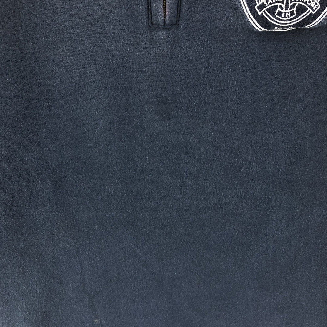 Dubwear Clothing Co. College Half-Zip Sweatshirt, Men's S Size cotton navy blue type Vintage Second Hand