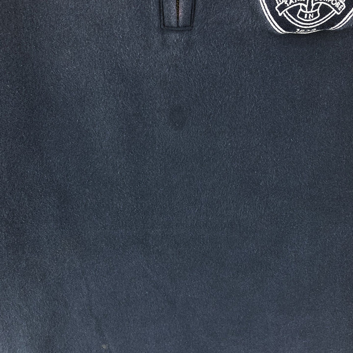 Dubwear Clothing Co. College Half-Zip Sweatshirt, Men's S Size cotton navy blue type Vintage Second Hand