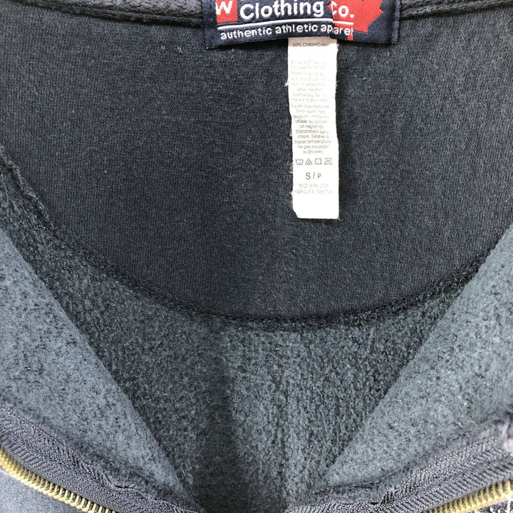 Dubwear Clothing Co. College Half-Zip Sweatshirt, Men's S Size cotton navy blue type Vintage Second Hand