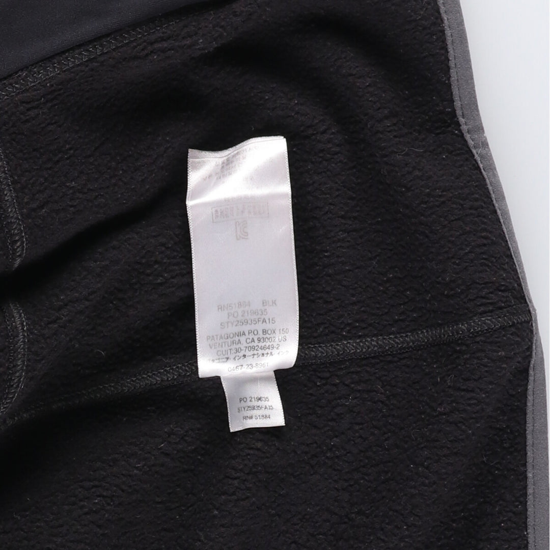 Patagonia 25935FA15 Fleece Jacket, Women's, Size Small polyester black type Vintage Second Hand