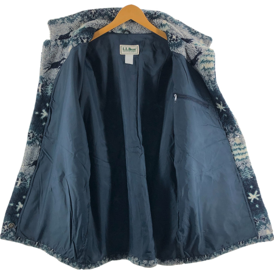 Vintage 70s-80'S LL Bean Nordic Pattern Fleece Jacket, Men's Size XL unclear multicolor Vintage Second Hand