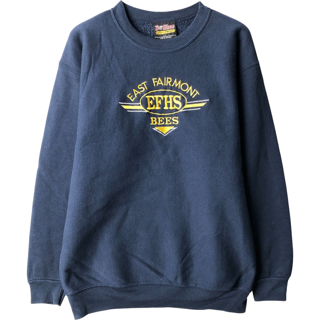 B Wear sweatshirt, Made in USA, Men's Size L cotton navy blue type Vintage Second Hand