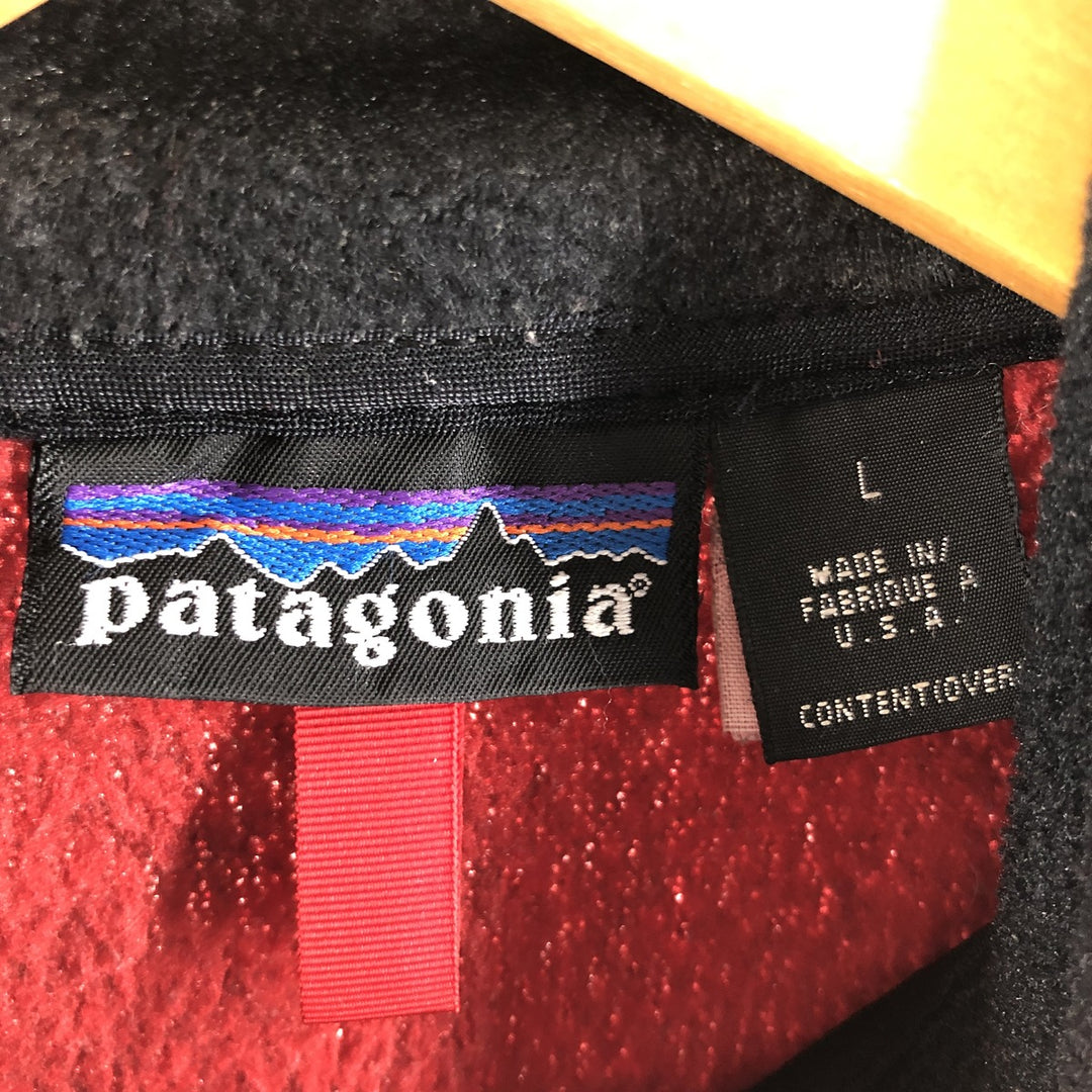 2000'S Patagonia Regulator R2 25195FA01 Half-Zip Fleece Pullover, Made in USA, Men's Size L unclear red type Vintage Second Hand
