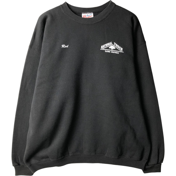 Vintage 90'S Hanes Heavyweight Printed Sweatshirt, Made in USA, Men's Size XL cotton black type Vintage Second Hand