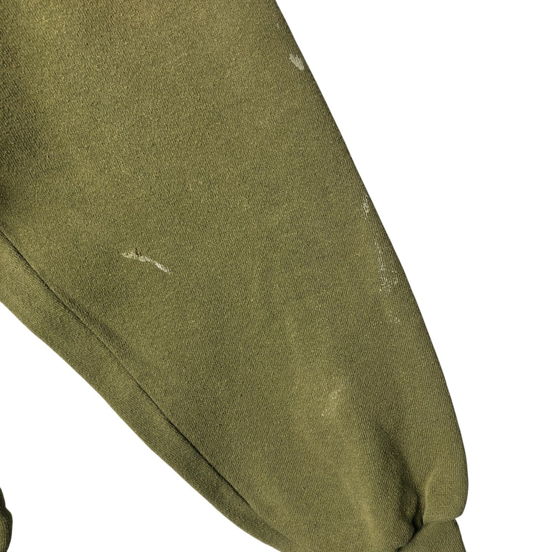 Vintage 90'S SOFFE USMC printed sweatshirt, Made in USA, Men's size M cotton Khaki type sage green Vintage Second Hand