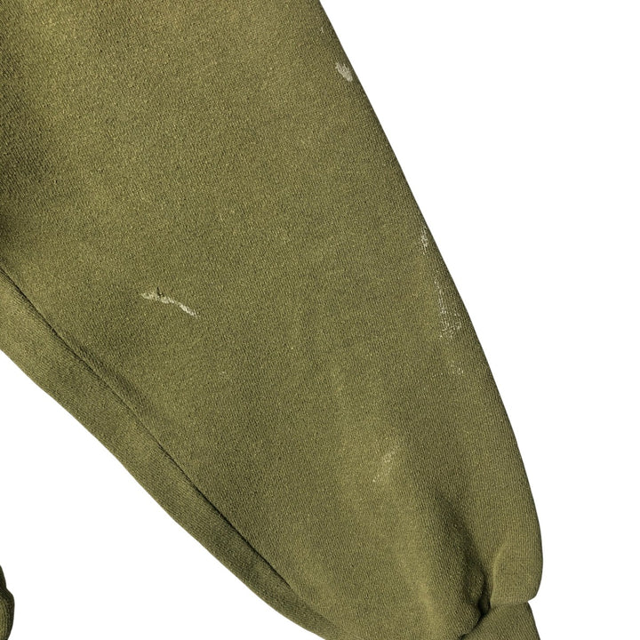Vintage 90'S SOFFE USMC printed sweatshirt, Made in USA, Men's size M cotton Khaki type sage green Vintage Second Hand