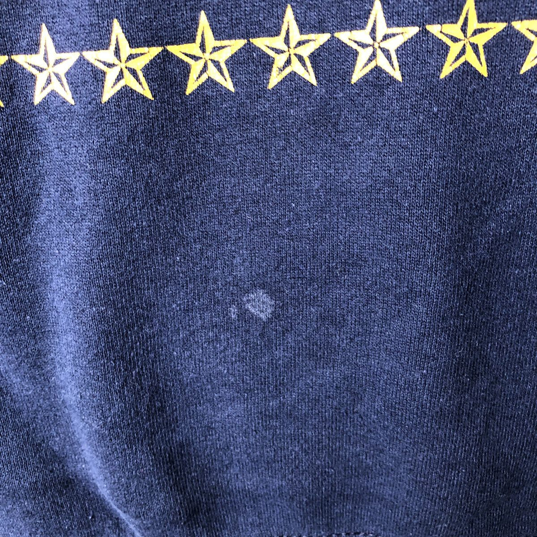Vintage 90'S SOFFE SWEATS US NAVY printed sweatshirt, made in the USA, men's size XL polyester navy blue type Vintage Second Hand