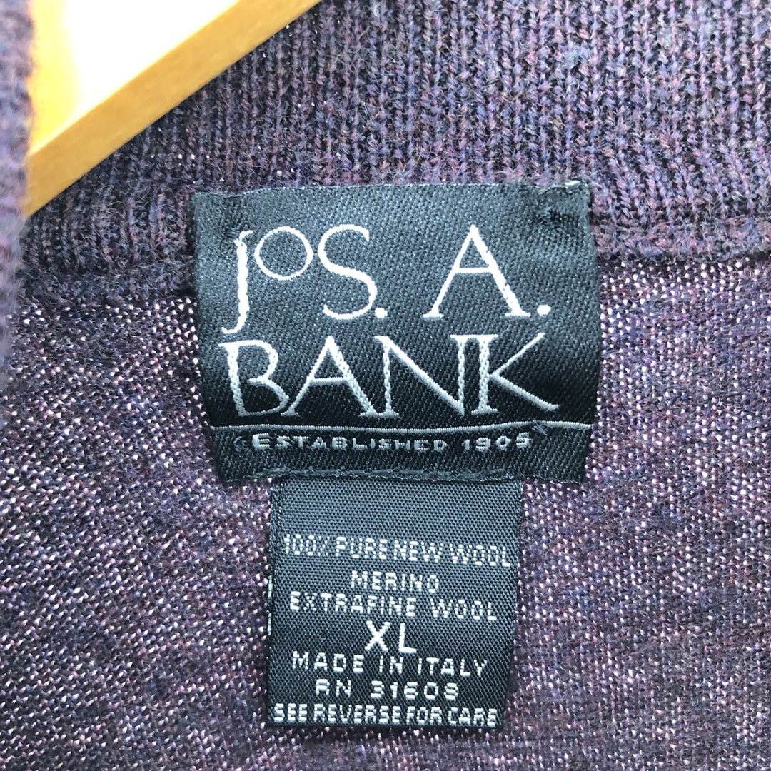 JOS A BANK high neck wool knit sweater made in Italy, men's XL size /eaa449928