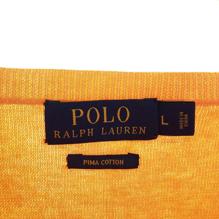 Ralph Lauren POLO RALPH LAUREN V-neck Pima cotton knit sweater Men's L size / eaa449942