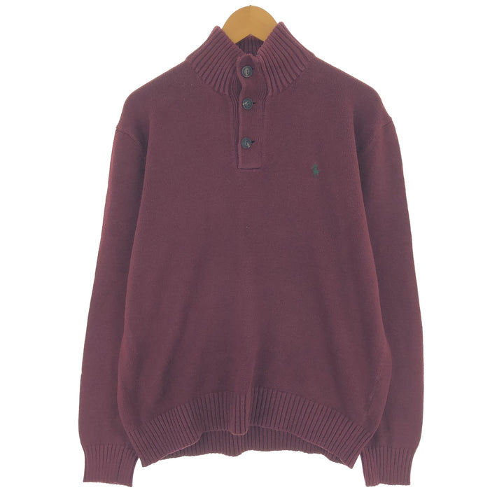 Ralph Lauren POLO RALPH LAUREN Cotton knit half button sweater Men's L size / eaa449993