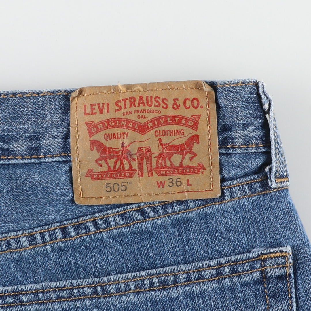 Levi's 505 denim shorts, half pants, men's w37 / eaa450027