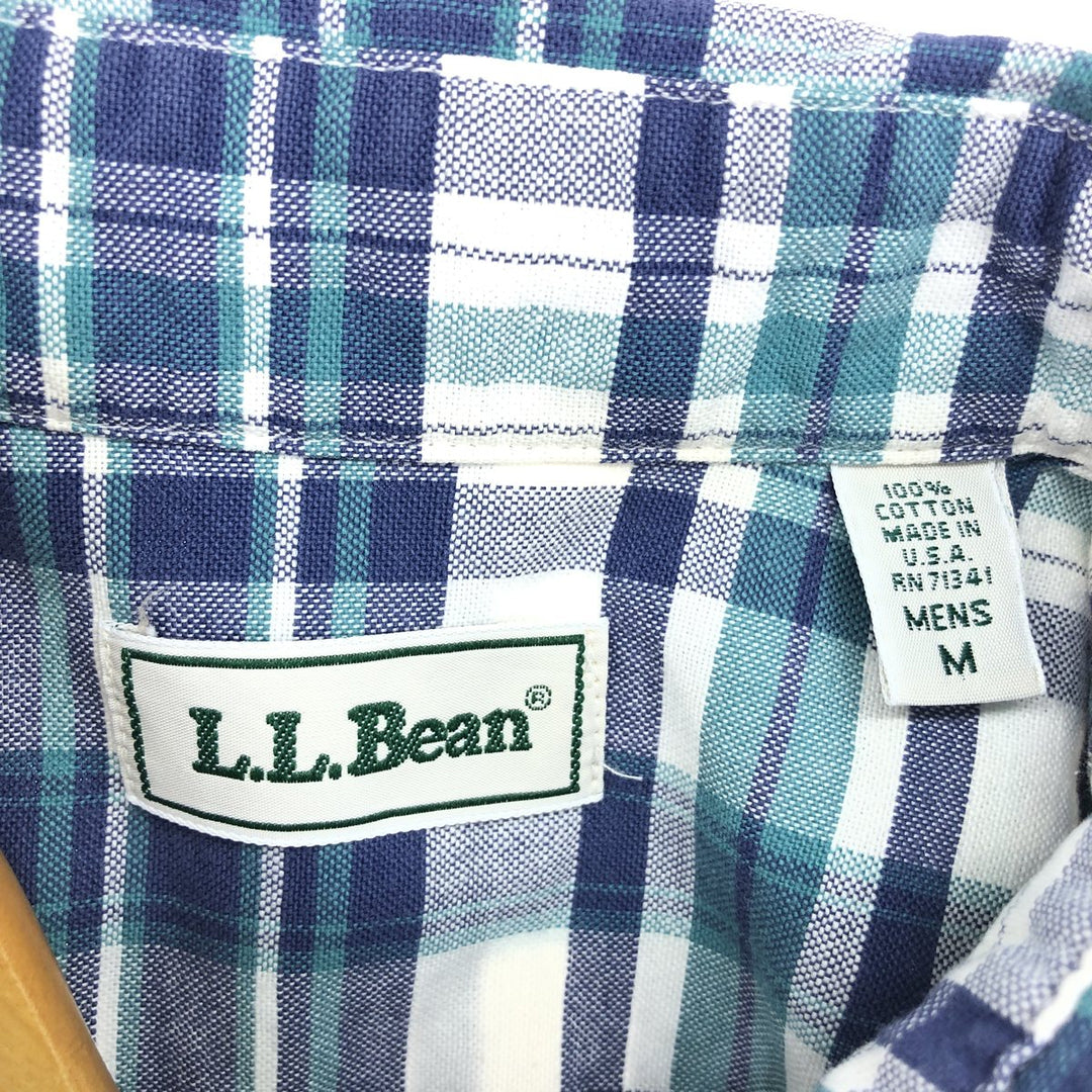 90'S LLBean short sleeve button down check shirt made in USA men's M vintage /eaa450126