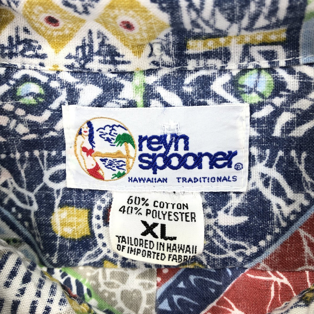 90'S Reyn Spooner Swimsuit Tag Bikini Tag All-Over Print Button-Down Hawaiian Aloha Shirt Made in Hawaii Men's XL Vintage /eaa450152