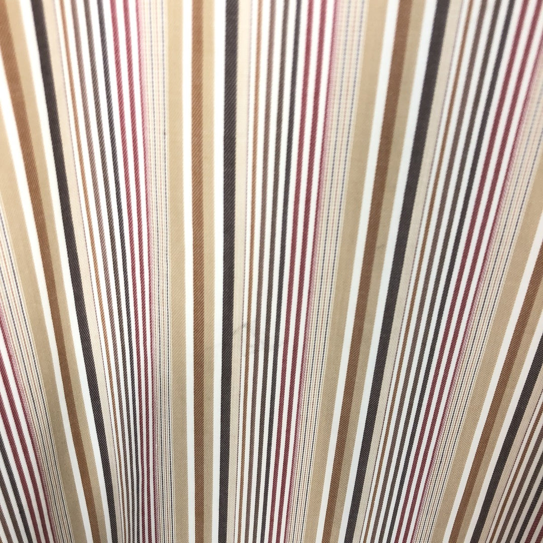 Burberry's LONDON Wide collar long sleeve cotton striped shirt Made in USA Men's XXL /eaa450184