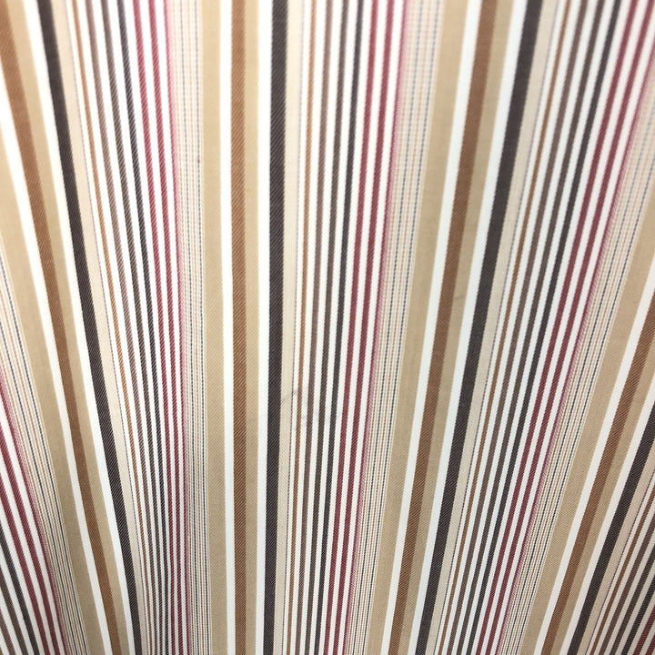 Burberry's LONDON Wide collar long sleeve cotton striped shirt Made in USA Men's XXL /eaa450184