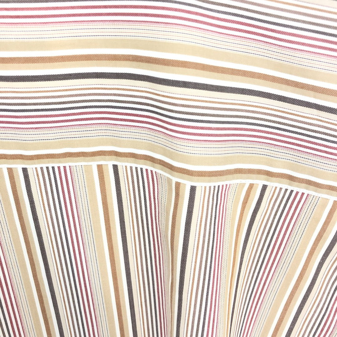 Burberry's LONDON Wide collar long sleeve cotton striped shirt Made in USA Men's XXL /eaa450184