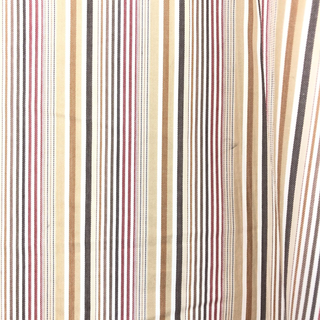 Burberry's LONDON Wide collar long sleeve cotton striped shirt Made in USA Men's XXL /eaa450184