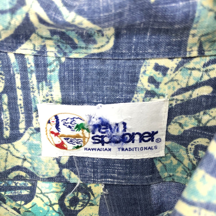 90'S Reyn Spooner Swimsuit Tag Bikini Tag All-Over Fish Print Pullover Button-Down Aloha Shirt Men's XL Vintage /eaa450198