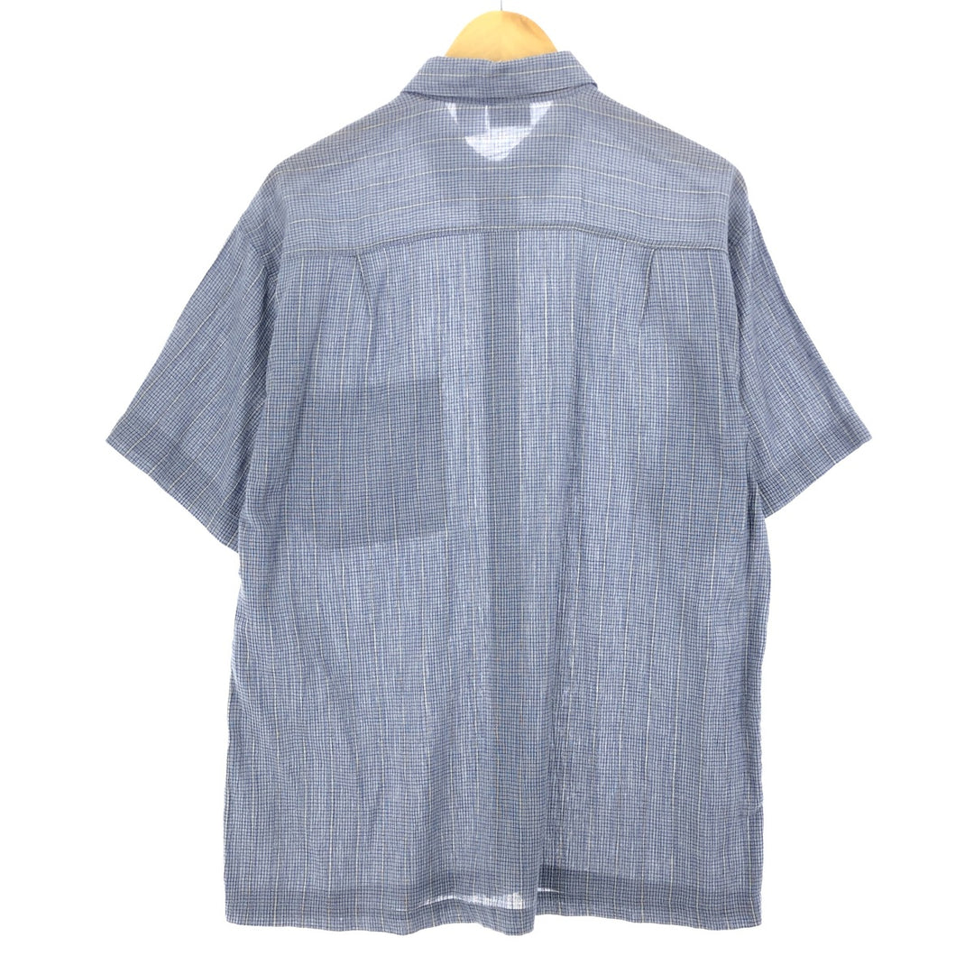 Patagonia ORGANIC COTTON Organic Cotton Crepe Short Sleeve Cotton Check Shirt Men's M /eaa450226