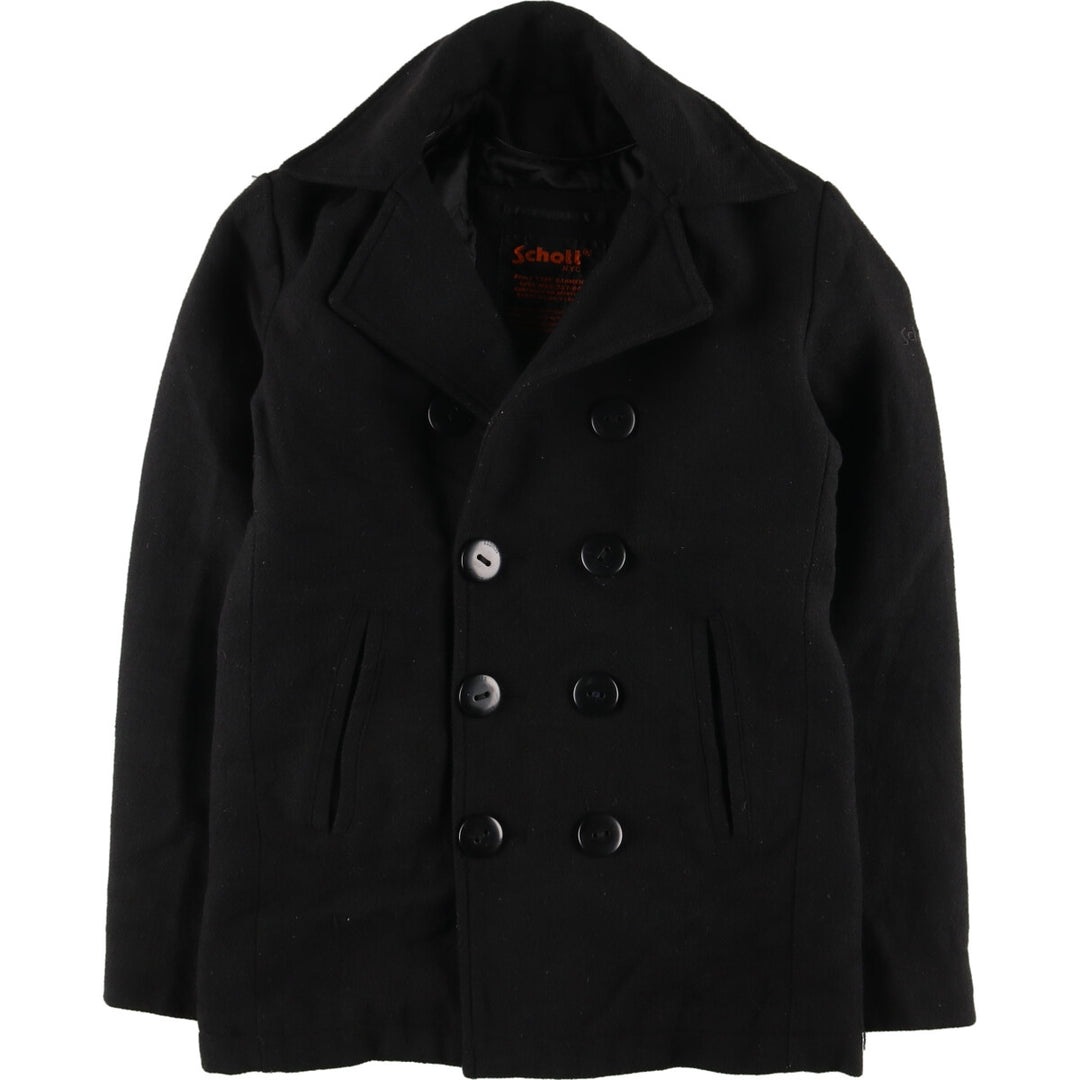 SCHOTT Double-breasted wool half coat, men's size XS / eaa450292