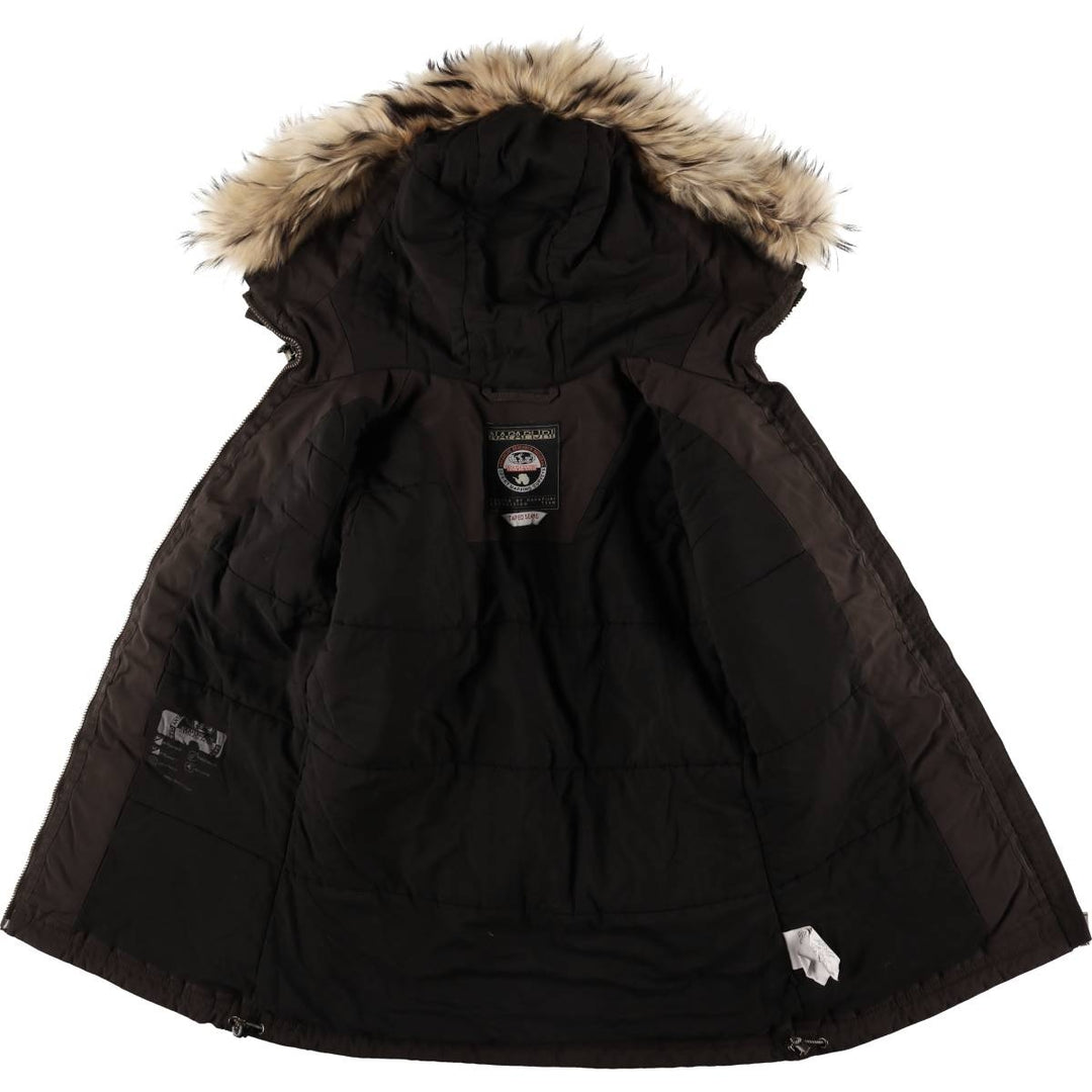 NAPAPIJRI TAPED SEAMS Flag Pattern Padded Mountain Parka, Shell Jacket, Puffer Jacket, Women's Size M polyamide brown type Vintage Second Hand