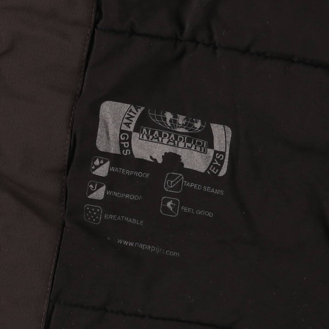 NAPAPIJRI TAPED SEAMS Flag Pattern Padded Mountain Parka, Shell Jacket, Puffer Jacket, Women's Size M polyamide brown type Vintage Second Hand