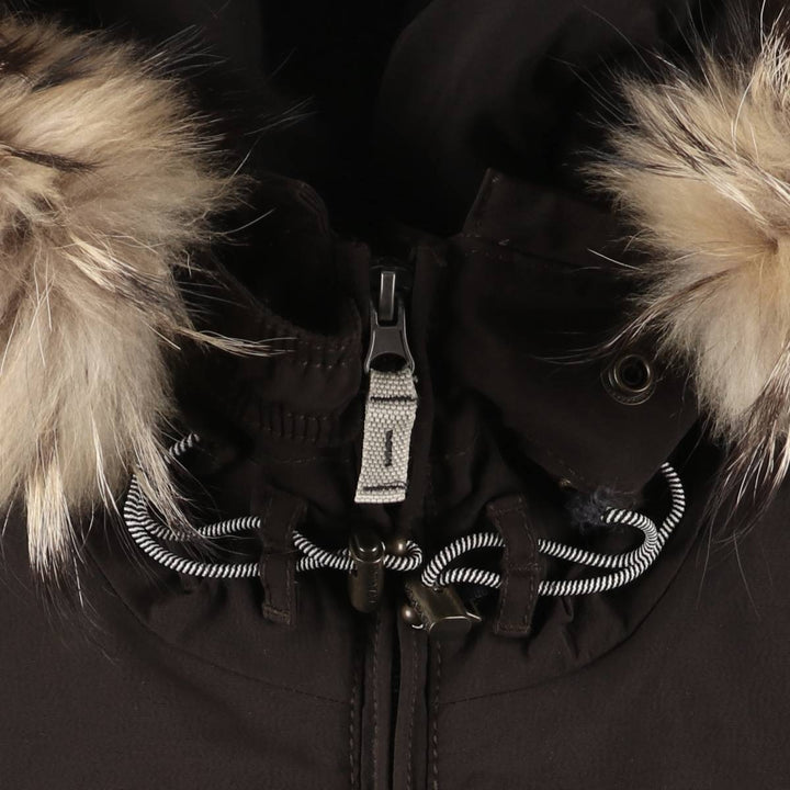 NAPAPIJRI TAPED SEAMS Flag Pattern Padded Mountain Parka, Shell Jacket, Puffer Jacket, Women's Size M polyamide brown type Vintage Second Hand