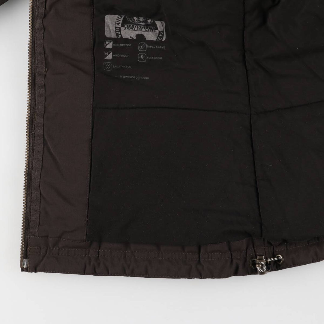 NAPAPIJRI TAPED SEAMS Flag Pattern Padded Mountain Parka, Shell Jacket, Puffer Jacket, Women's Size M polyamide brown type Vintage Second Hand